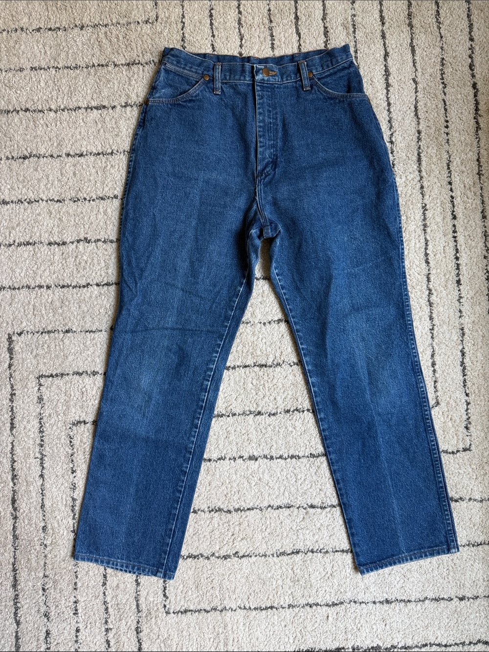 Vintage USA Made Wrangler 13MWZ Cowboy Cut Jeans 16x32 Western Denim